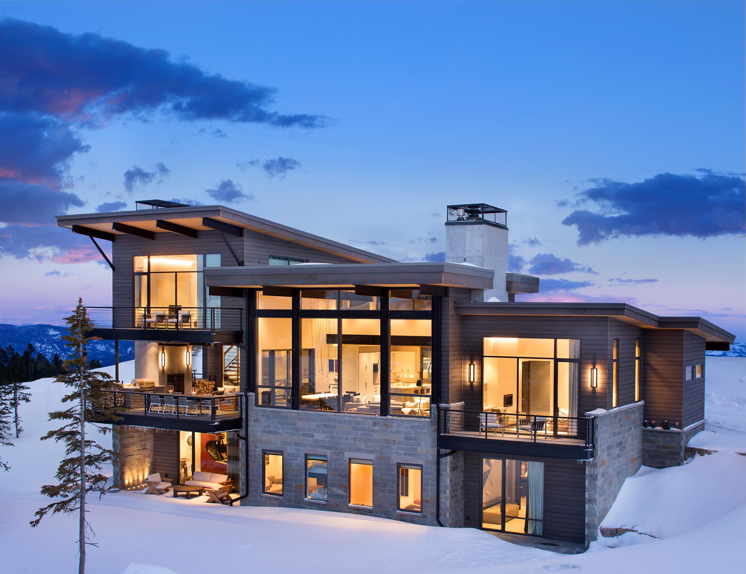MODERN PATRIOT Locati Architects Interiors Bozeman Big Sky 
